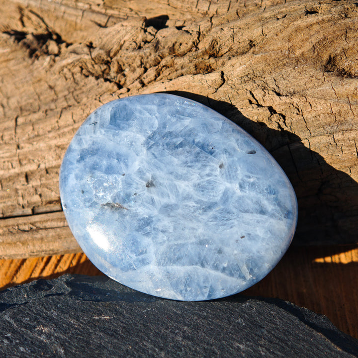 Calcit blau (Entwicklung-Standhaftigkeit) Scheibenstein