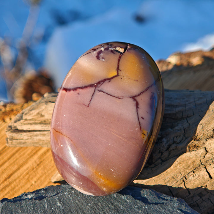 Mookait Jaspis (Lebenskraft - Lebendigkeit) Handschmeichler (5)