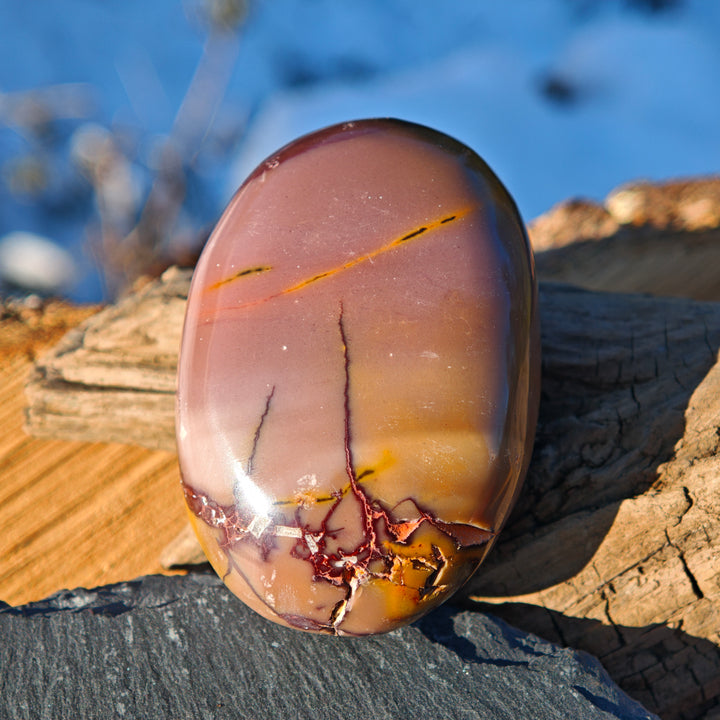 Mookait Jaspis (Lebenskraft - Lebendigkeit) Handschmeichler (5)