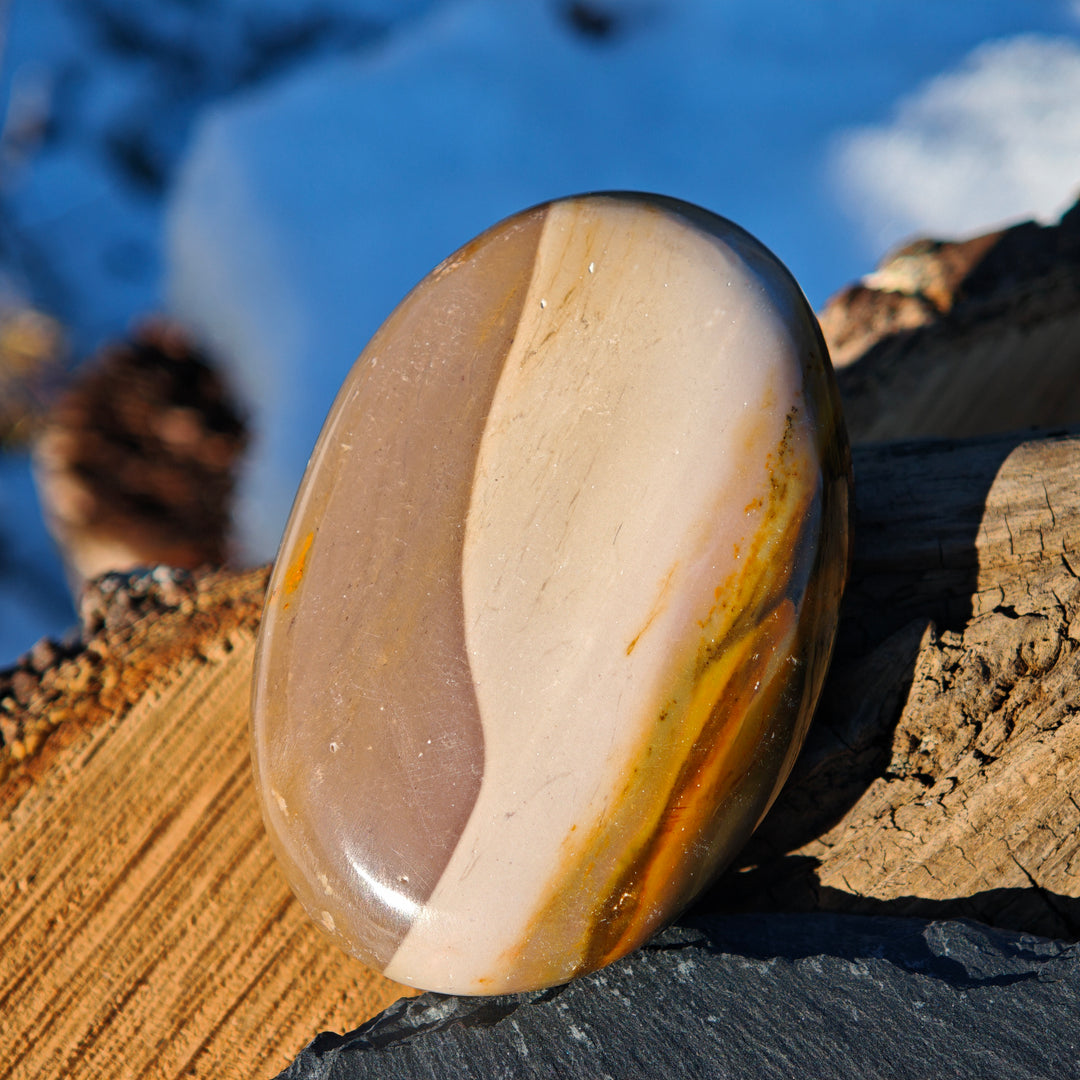 Mookait Jaspis (Lebenskraft - Lebendigkeit) Handschmeichler (2)