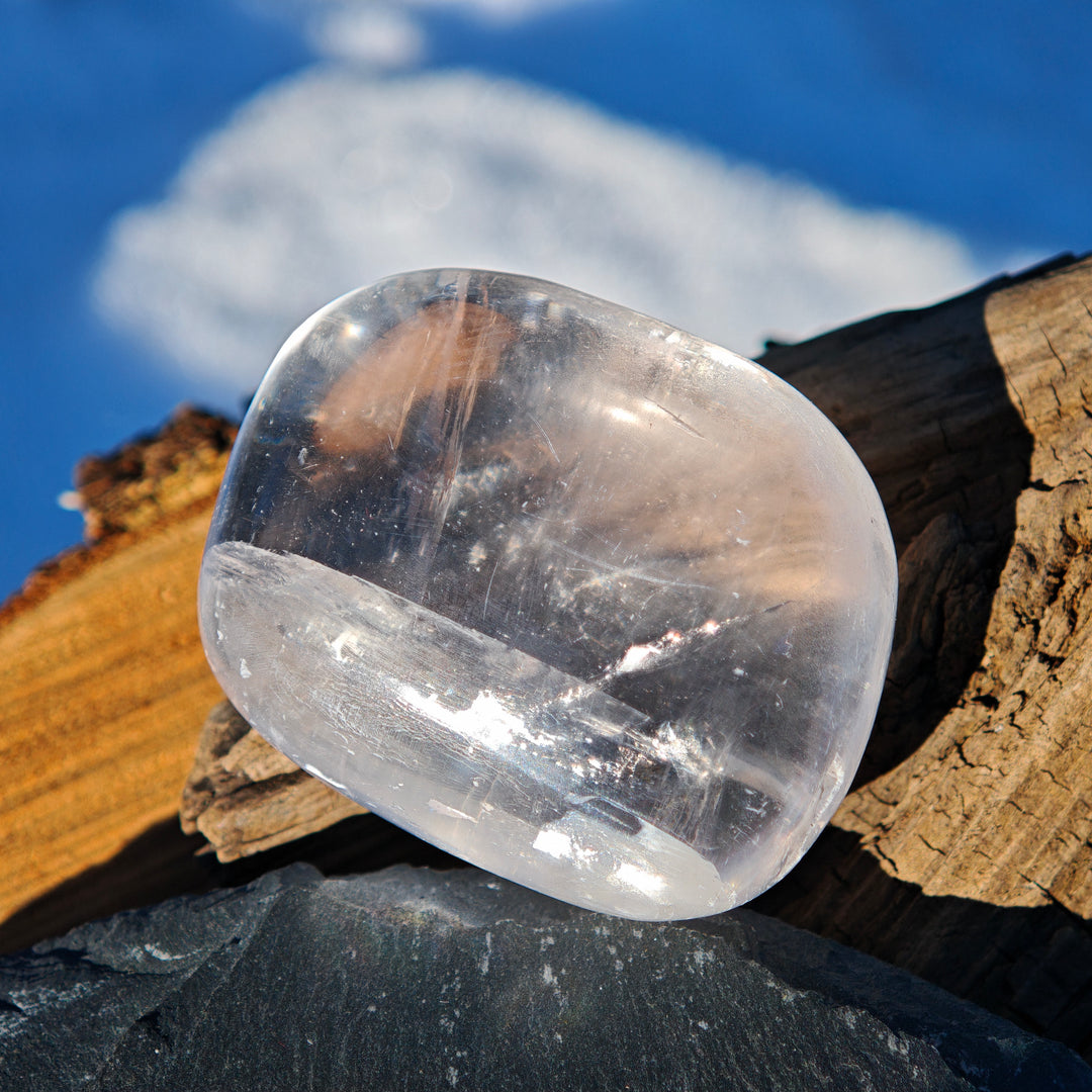 Calcit klar (Entwicklung-Geistesklarheit) Handschmeichler 7 zur Auswahl