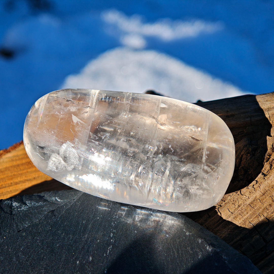 Calcit klar (Entwicklung-Geistesklarheit) Handschmeichler 7 zur Auswahl