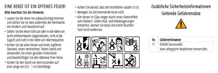GEBURTSLICHT MIT KARTE - Allgäuer Heilkräuter Kerze