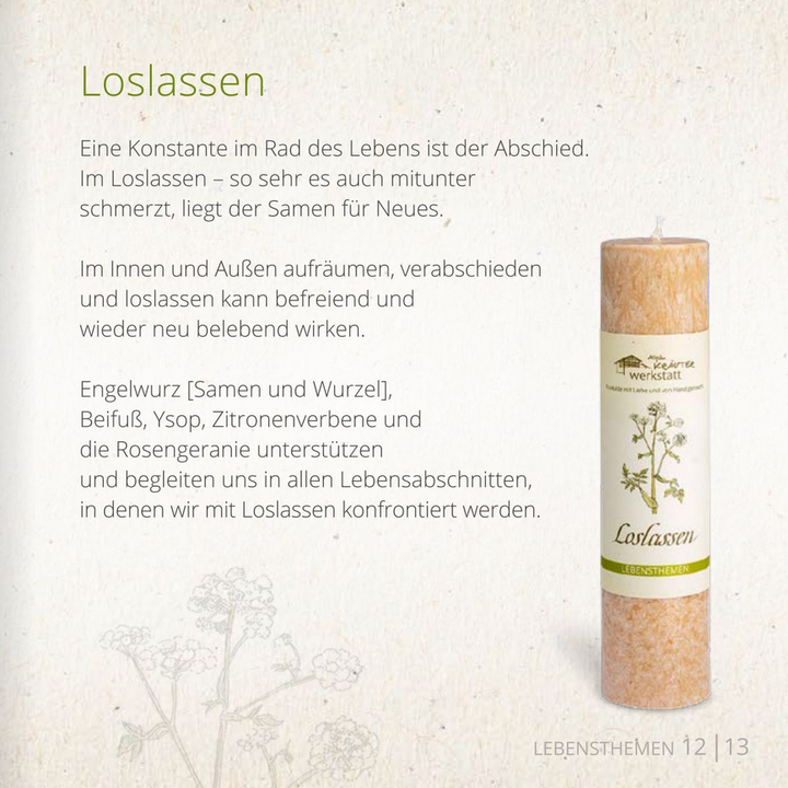 LOSLASSEN - Allgäuer Heilkräuter Kerze