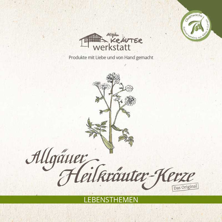 FRIEDEN - Allgäuer Heilkräuter Kerze