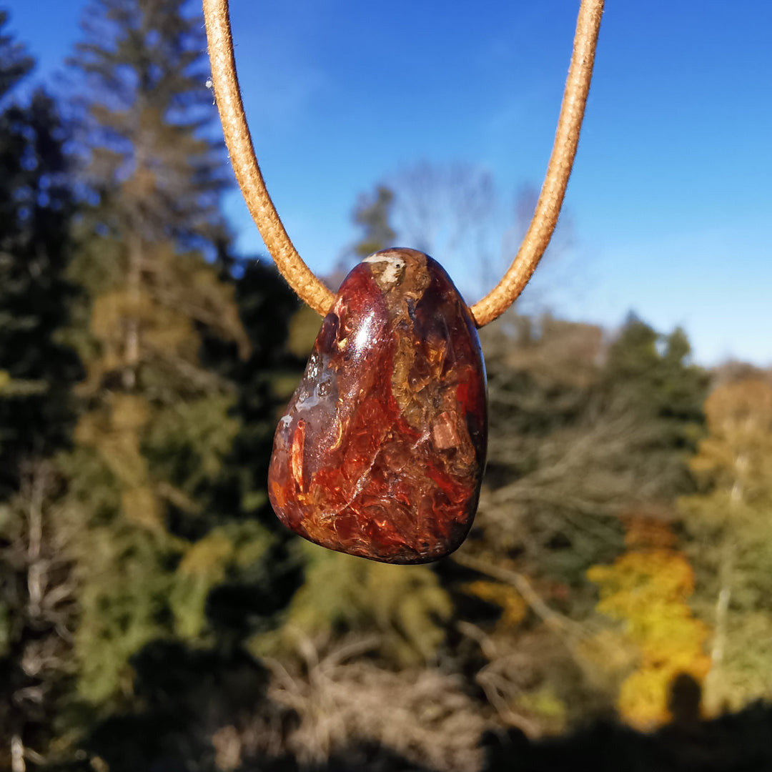 Pietersit Anhänger Trommelstein gebohrt (3)