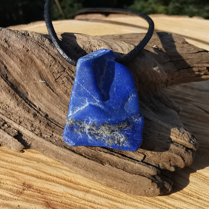 Lapislazuli Anhänger gebohrt naturbelassen