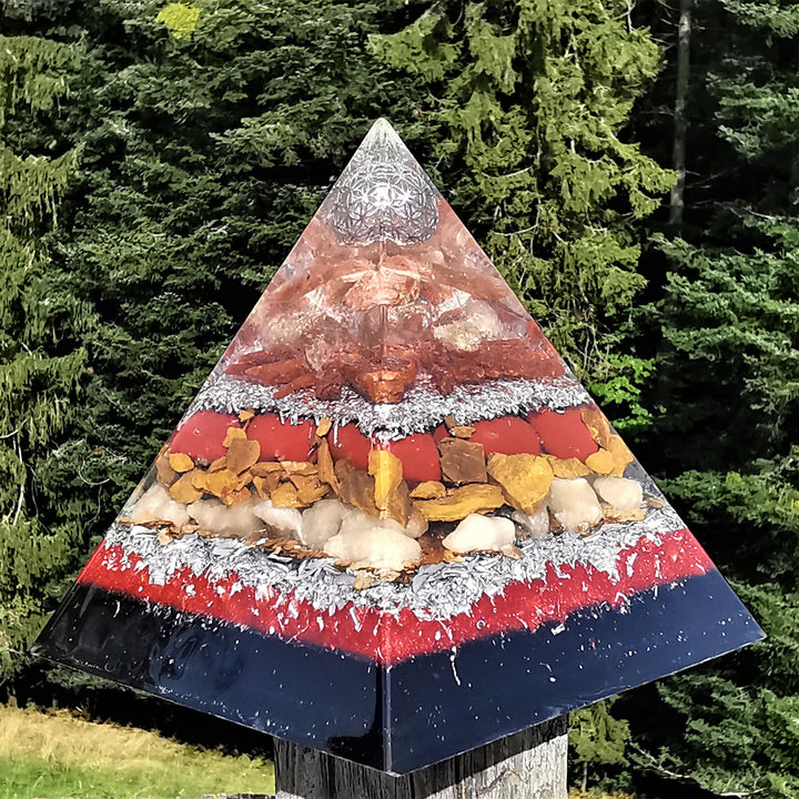 Orgone Pyramide LEBENSWILLE 15cm