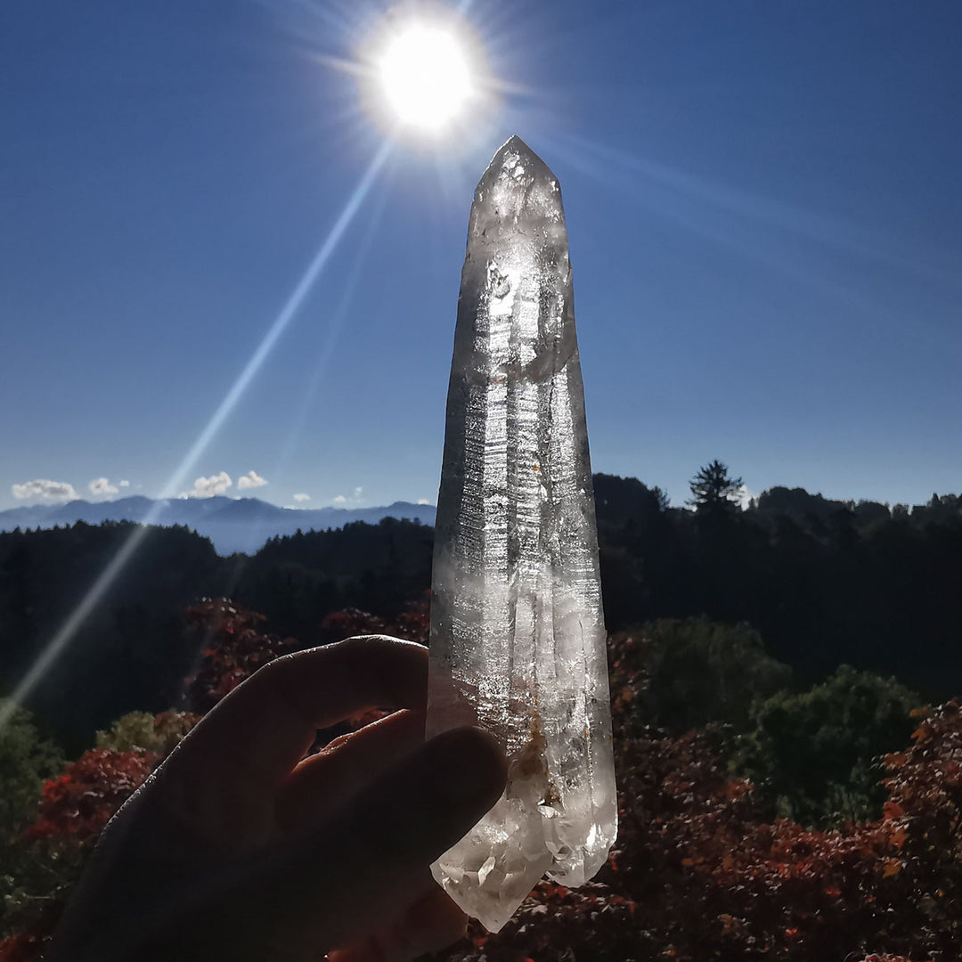 Bergkristall-Spitze Himalaya Speicherquarz Doppelter Doppelender TOP Stück (5)